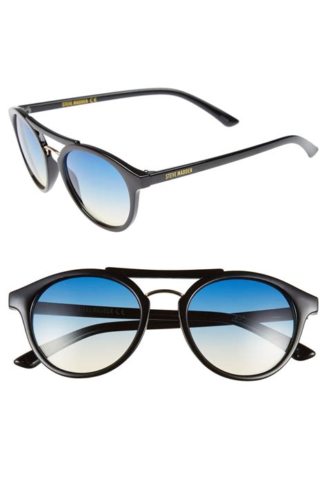 steve madden 50mm round retro sunglasses|steve madden mariner sunglasses.